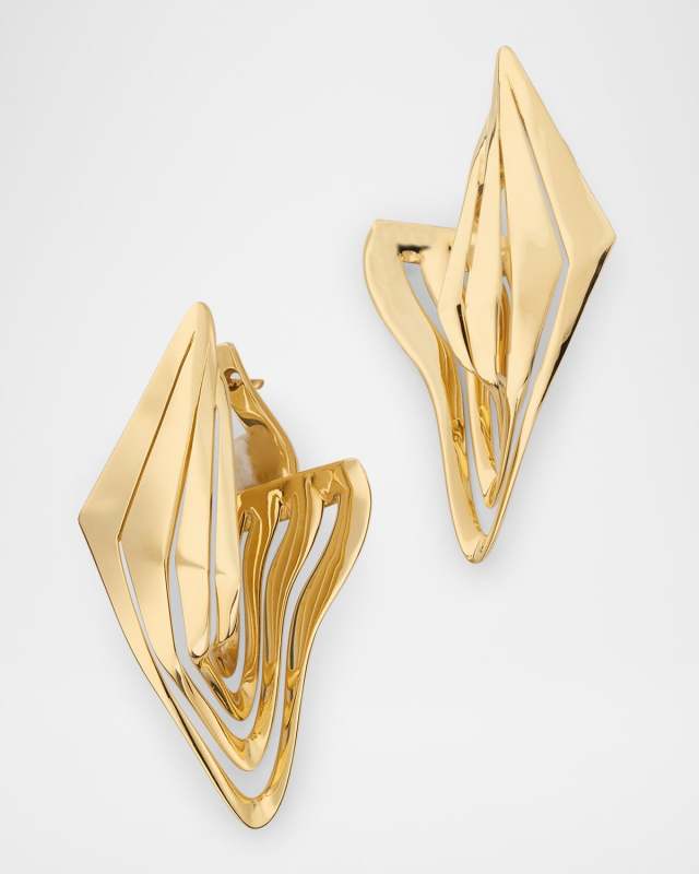 18K Yellow Gold Large Dali Earrings